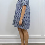 Enid Dress - Ornate Navy Short Dresses Duffield Lane