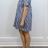 Enid Dress - Ornate Navy Short Dresses Duffield Lane