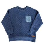 Ensign Blue Quilted Pullover Boys Sweaters + Sweatshirts Hatley