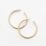 Estonia Hoop Earrings - Brushed Gold Earrings Michelle McDowell
