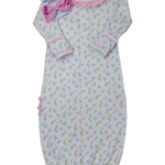 Evelyn's Classics Print Ruffle Converter - Sky Blue Baby Sleepwear Magnolia Baby