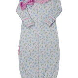 Evelyn's Classics Print Ruffle Converter - Sky Blue Baby Sleepwear Magnolia Baby