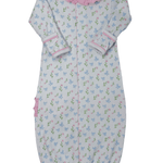 Evelyn's Classics Print Ruffle Converter - Sky Blue Baby Sleepwear Magnolia Baby