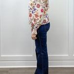 Everly Floral Smock Neck Blouse Tops &Merci