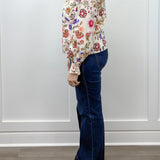 Everly Floral Smock Neck Blouse Tops &Merci