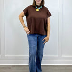 Everly Pullover Sweater - Brown - Sugar Babies Children's Boutique/Meg's Shoppe