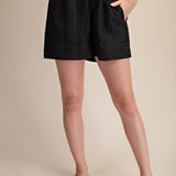 Everyday Ease High-Waist Shorts - Black Shorts Glam