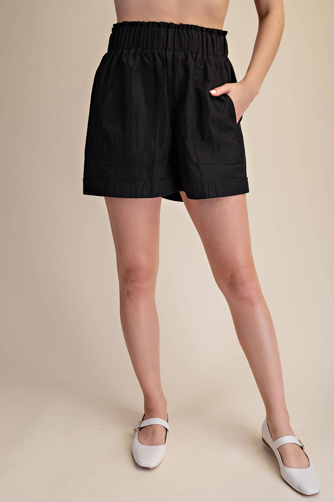 Everyday Ease High-Waist Shorts - Black Shorts Glam