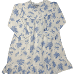 Evie Blue Floral Print Gown Kids Pajamas Sweet Dreams