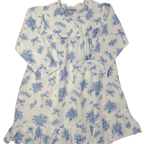 Evie Blue Floral Print Gown Kids Pajamas Sweet Dreams