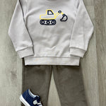 Excavator Embroidery Sweatshirt Boys Sweaters + Sweatshirts Emma Jean