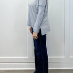 Exposed Seam Brushed Tee - Heather Grey Tops Zenana
