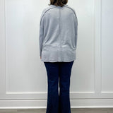 Exposed Seam Brushed Tee - Heather Grey Tops Zenana