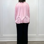Exposed Seam Brushed Tee - Pink Tops Zenana