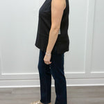 Express Travel Pieced Tunic Tank - Black Tops Habitat