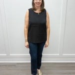 Express Travel Pieced Tunic Tank - Black Tops Habitat