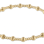Extend Dignity Sincerity Pattern 4mm Bead Classic Gold Bracelets enewton