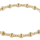 Extend Dignity Sincerity Pattern 4mm Bead Classic Gold Bracelets enewton