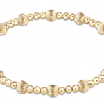 Extend Dignity Sincerity Pattern 5mm Bead Classic Gold Bracelets enewton