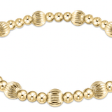 Extend Dignity Sincerity Pattern 6mm Bead Classic Gold Bracelets enewton