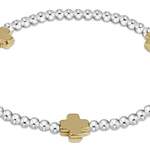 Extend Signature Cross 3mm Mixed Metal Bracelets enewton