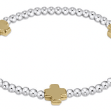 Extend Signature Cross 3mm Mixed Metal Bracelets enewton