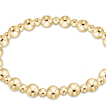 Extends Classic Grateful Pattern 6mm Bead Bracelet- Gold Bracelets enewton