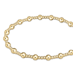 Extends - Classic Sincerity Pattern 4mm Bead Bracelet - Gold Bracelets enewton