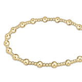 Extends - Classic Sincerity Pattern 4mm Bead Bracelet - Gold Bracelets enewton