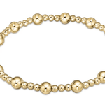 Extends - Classic Sincerity Pattern 5mm Bead Bracelet - Gold Bracelets enewton