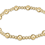 Extends - Classic Sincerity Pattern 5mm Bead Bracelet - Gold Bracelets enewton