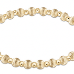 Extends Dignity Grateful Pattern 5mm Bead Bracelet - Gold Bracelets enewton