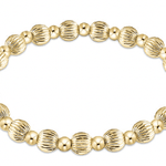Extends Dignity Grateful Pattern 6mm Bead Bracelet - Gold Bracelets enewton