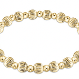 Extends Dignity Grateful Pattern 6mm Bead Bracelet - Gold Bracelets enewton