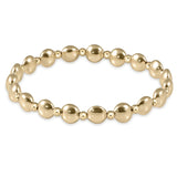 Extends Honesty Gold Grateful Pattern 6mm Bead Bracelet Bracelets enewton