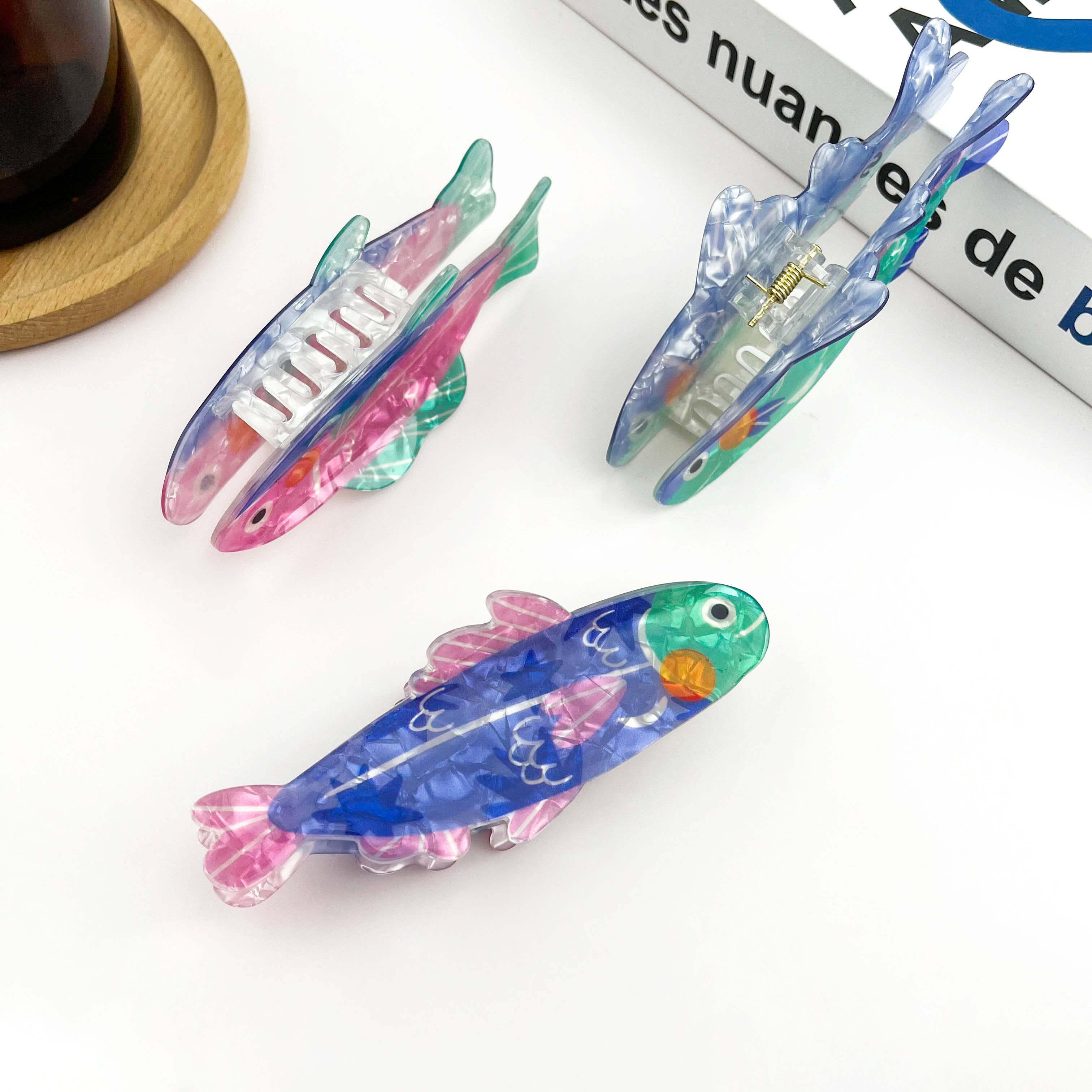 Cute Sardine Hair Claw Clip: Blue Hair Accessories TheDivaSoap