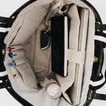 Woven Tiffany Organizer Tote Bag - Checkered Coffee Purses + Totes Pretty Simple