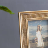 Crosshatch Border Trim Gold Frame - 4x6"