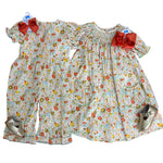 Fall Floral Smocked Geo Bishop Girls Occasion Dresses Three Sisters