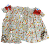 Fall Floral Smocked Geo Bishop Girls Occasion Dresses Three Sisters