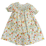 Fall Floral Smocked Geo Bishop Girls Occasion Dresses Three Sisters
