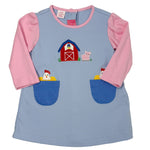 Farm Girls Color Block Knit Dress w/ Pockets Girls Play Dresses Claire & Charlie