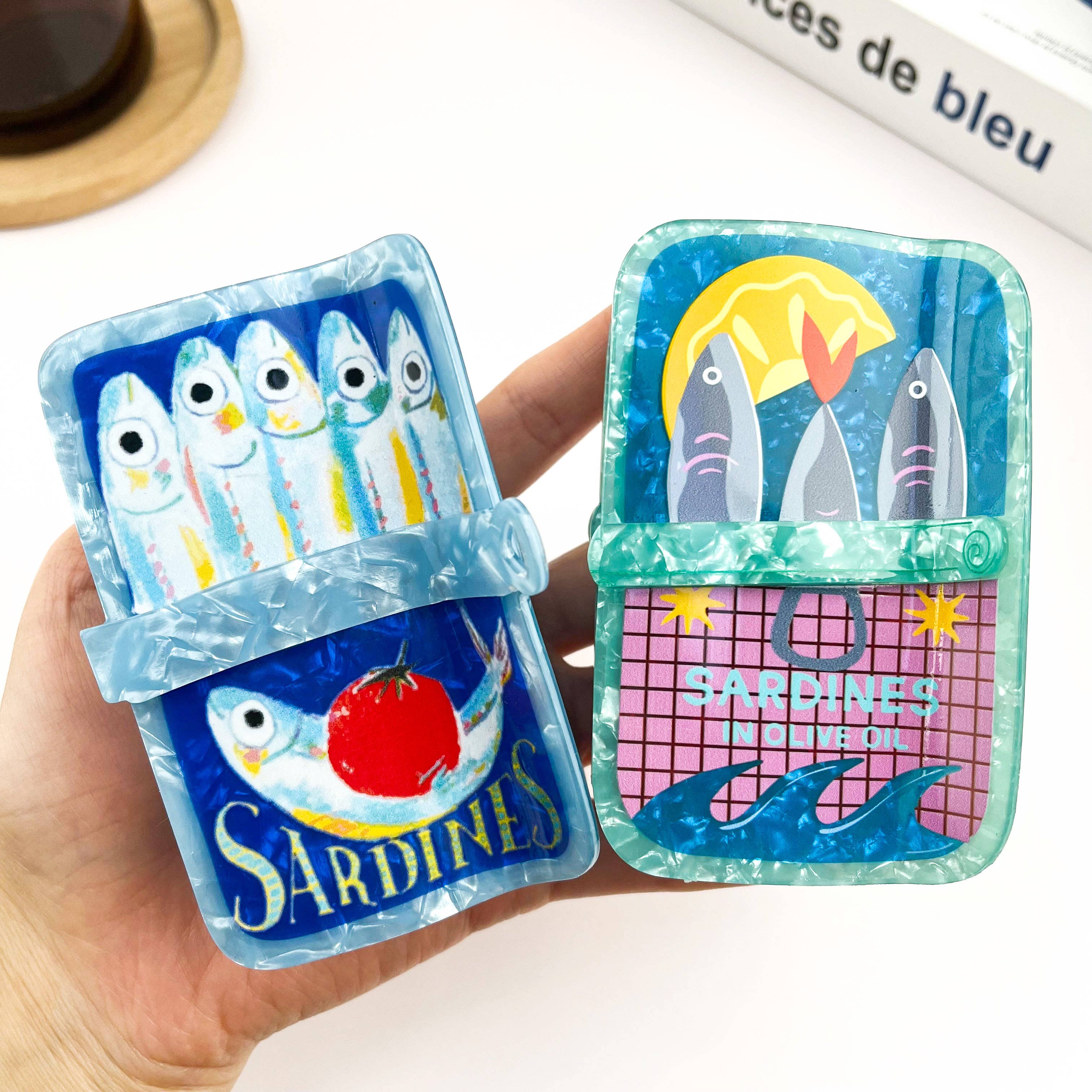 Sardine Can Hair Claw Clip, Creative Fish Tin Hair Clip: C Hair Accessories TheDivaSoap