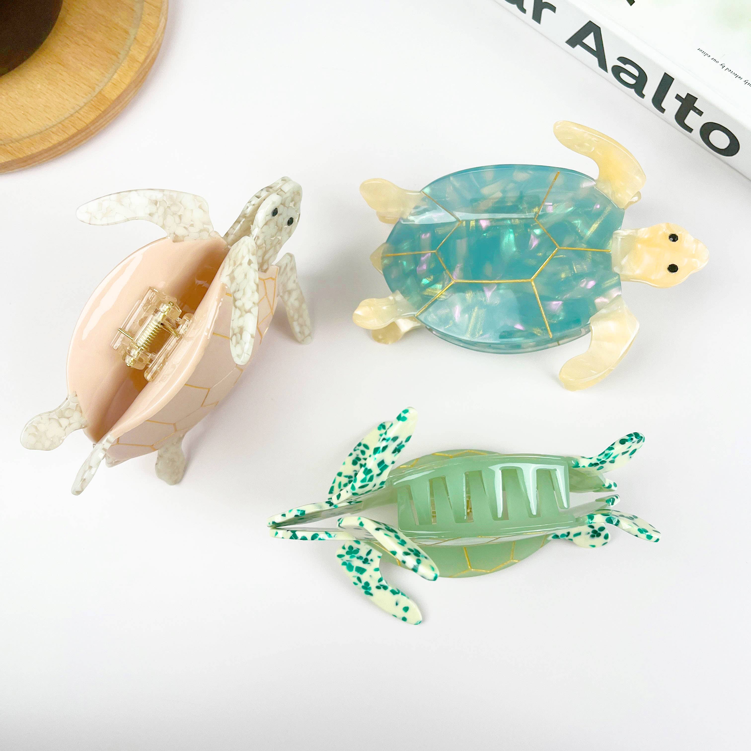 Blue Turtle Claw Clip,Animal Hair Clip: Small Hair Accessories TheDivaSoap