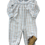 Finn Longall - Winthrop Plaid Boys Bubbles + Rompers Little English