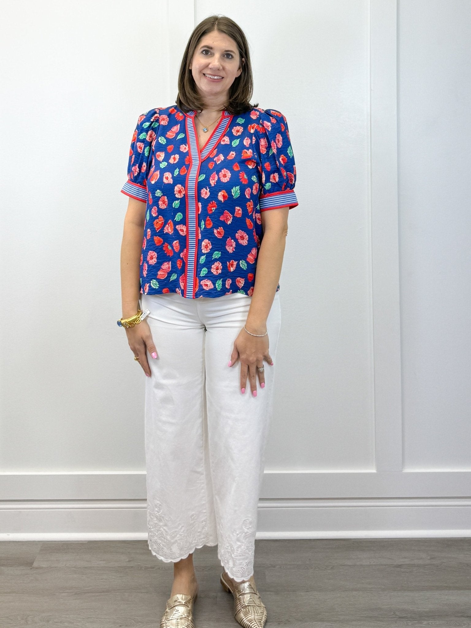 Firecracker Floral Top Tops Entro