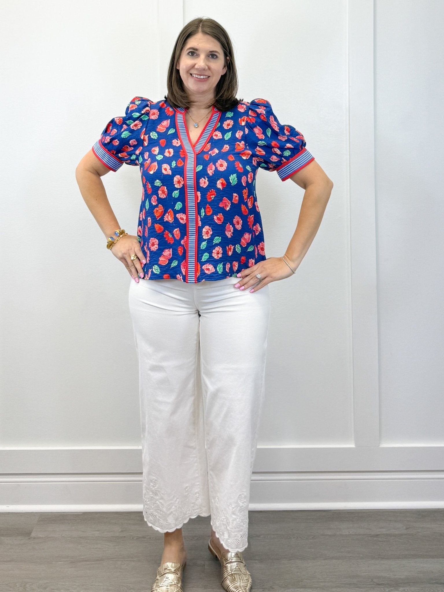 Firecracker Floral Top Tops Entro