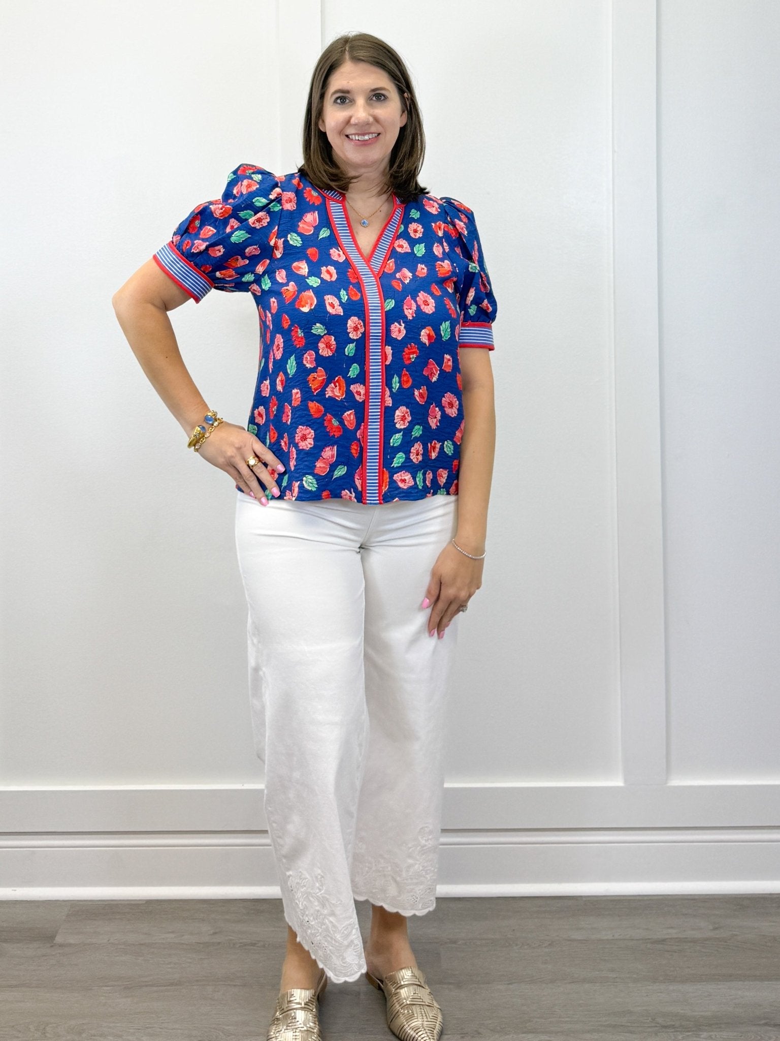 Firecracker Floral Top Tops Entro
