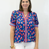 Firecracker Floral Top Tops Entro