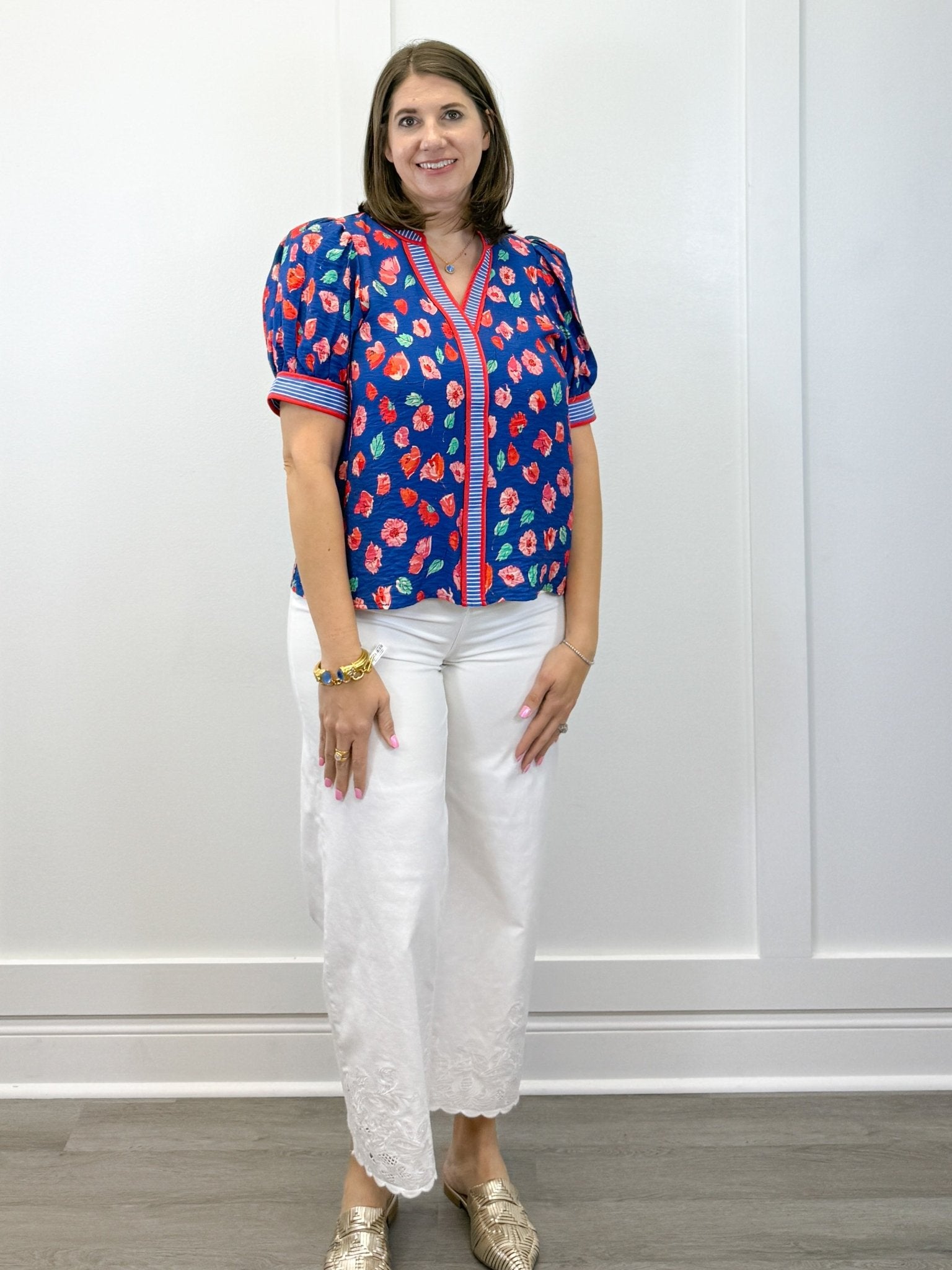 Firecracker Floral Top Tops Entro